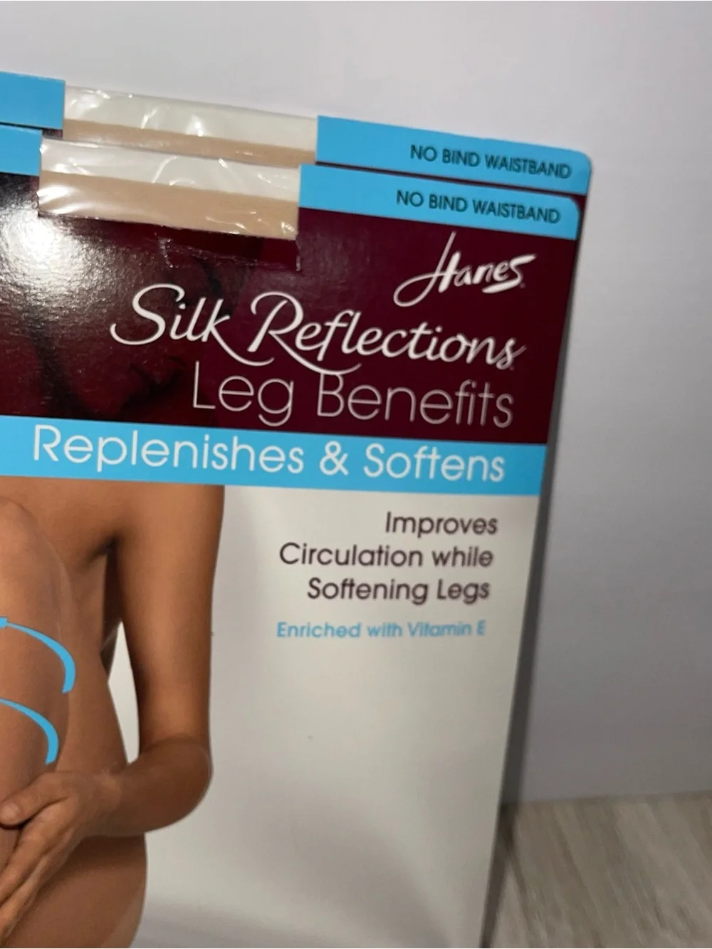 New 2 Pair Hanes Silk Reflection Stockings Sheer Buff Size EF